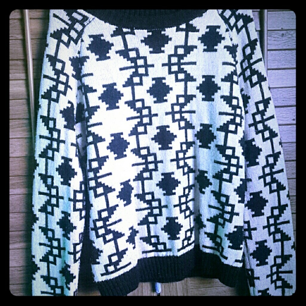 Aztec Print Sweater